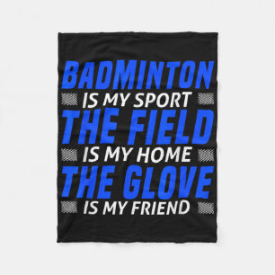 Funny Badminton Art For Men Women Shuttle Sport Pl Fleece Blanket