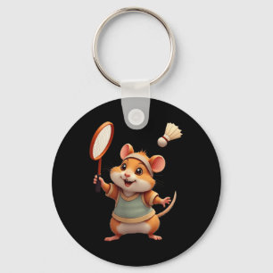 Funny Badminton Art For Men Women Trainer Badminto Key Ring