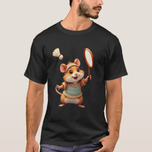 Funny Badminton Art for Men Women Trainer Badminto T-Shirt