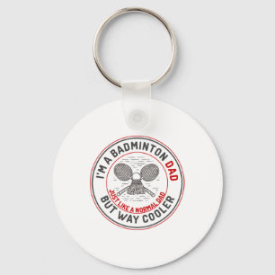 Funny Badminton Dad Shirt Men Badminton Player 2  Key Ring