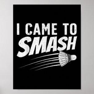 Funny Badminton Design For Men Women Kids Badminto Poster
