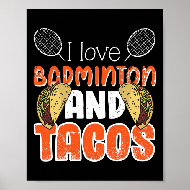 Funny Badminton Gift Idea For Badminton Player 1  Poster (Front)