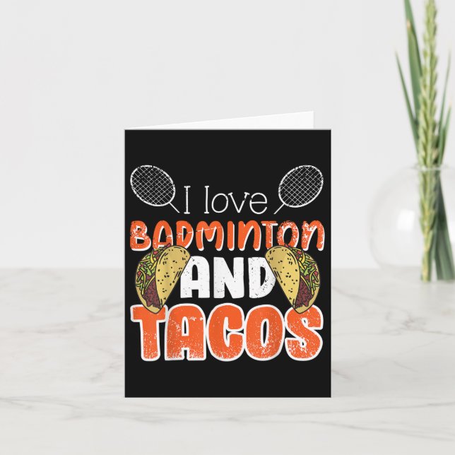 Funny Badminton Gift Idea For Badminton Player  Card (Front)