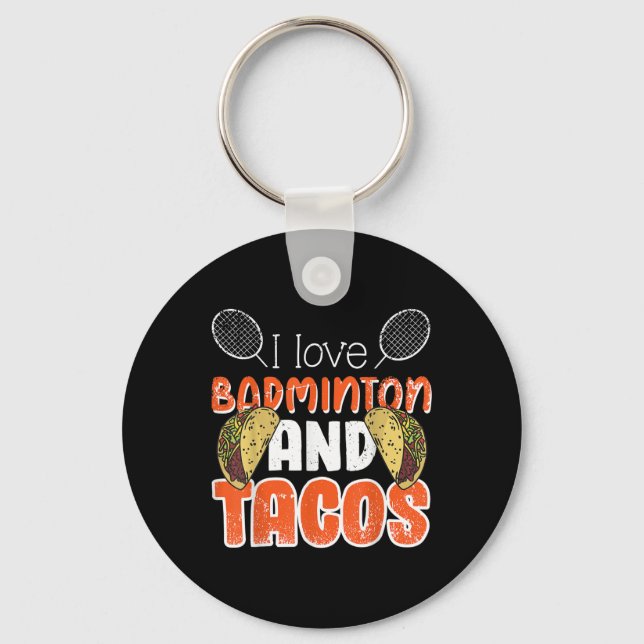 Funny Badminton Gift Idea For Badminton Player  Key Ring (Front)
