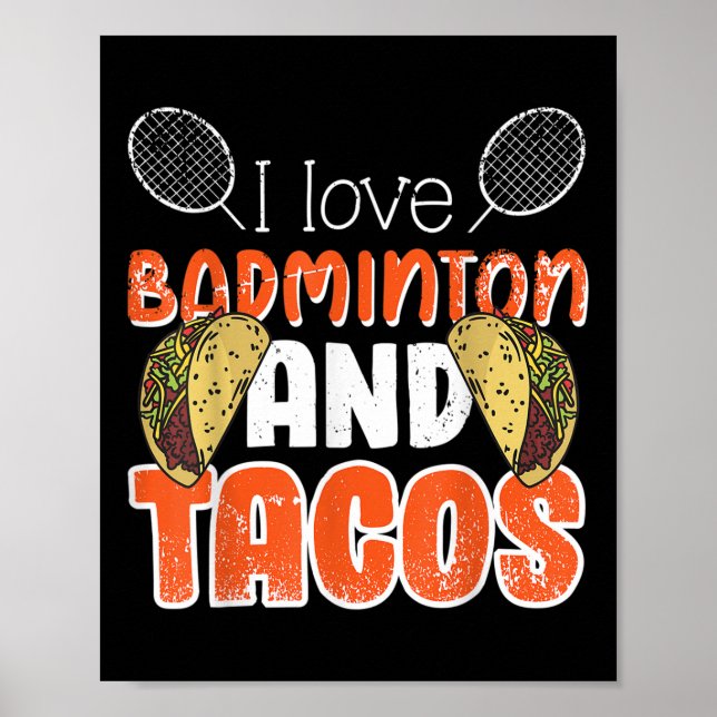 Funny Badminton Gift Idea For Badminton Player  Poster (Front)