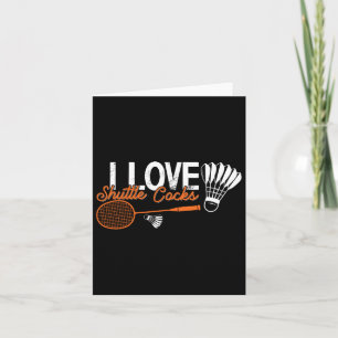 Funny Badminton Humor Smash Shuttle Birdie Sport 2 Card