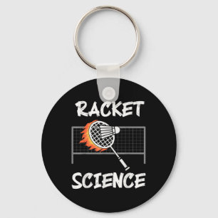 Funny Badminton Humour Racket Science Shuttle Spor Key Ring