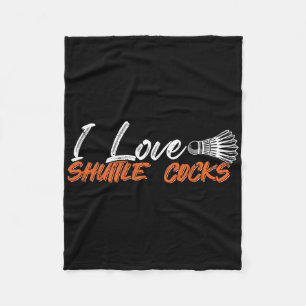 Funny Badminton Humour Smash Shuttle Birdie Sport Fleece Blanket