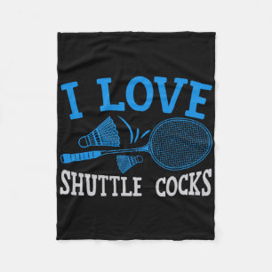 Funny Badminton Humour Smash Shuttle Birdie Sport Fleece Blanket