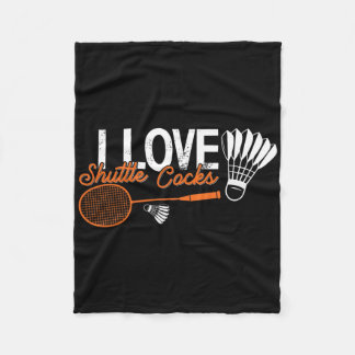 Funny Badminton Humour Smash Shuttle Birdie Sport  Fleece Blanket