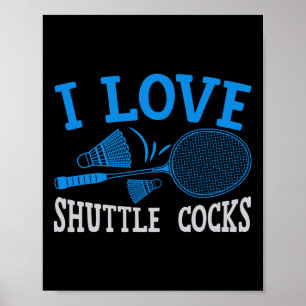 Funny Badminton Humour Smash Shuttle Birdie Sport  Poster
