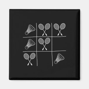 Funny Badminton Joke - Noughts And Crosses Tic-tac Magnet