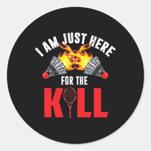 Funny Badminton Lover Shirt Badminton Player Badmi Classic Round Sticker