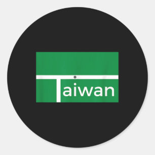 Funny Badminton Match New Taiwan Flag Alternative  Classic Round Sticker
