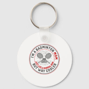 Funny Badminton Mum Shirt Women Badminton Player 2 Key Ring