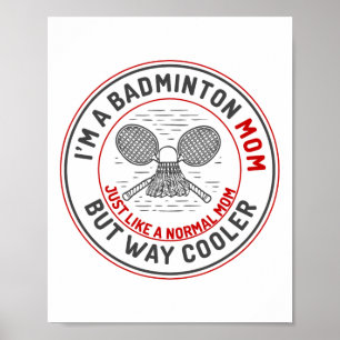 Funny Badminton Mum Shirt Women Badminton Player 2 Poster