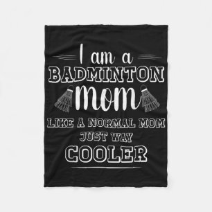 Funny Badminton Mum Shirt Women Badminton Player  Fleece Blanket