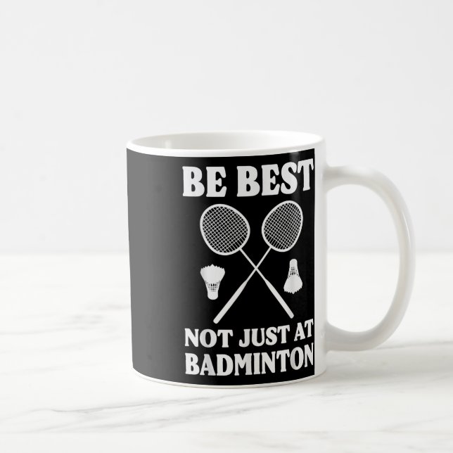 Funny Badminton Player Badminton Commentator  Coffee Mug (Right)