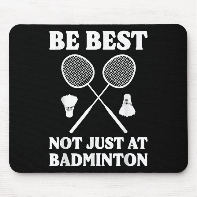 Funny Badminton Player Badminton Commentator  Mouse Pad (Front)
