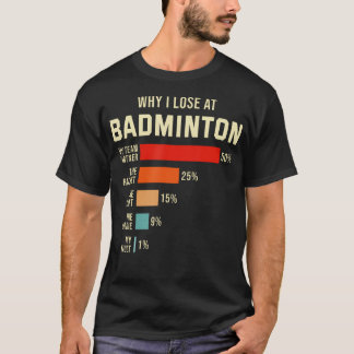 Funny Badminton Player Lose At Badminton T-Shirt