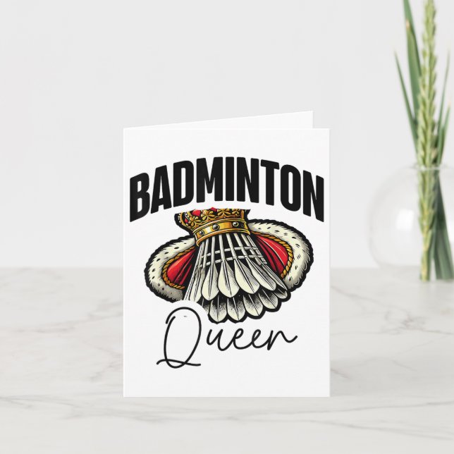 Funny Badminton Player Love Shuttle Design 0  Card (Front)