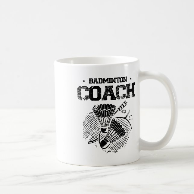 Funny Badminton Player Love Shuttle Design 0  Coffee Mug (Right)