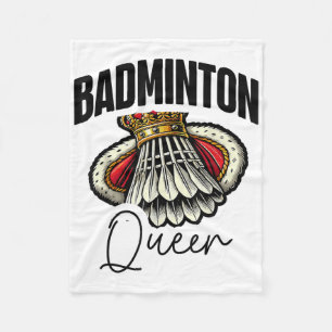 Funny Badminton Player Love Shuttle Design 0 Fleece Blanket