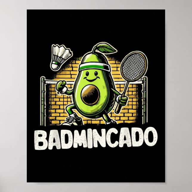 Funny Badminton Player Love Shuttle Design 0  Poster (Front)