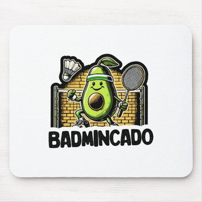 Funny Badminton Player Love Shuttle Design 18  Mouse Pad (Front)