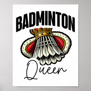 Funny Badminton Player Love Shuttle Design 19  Poster