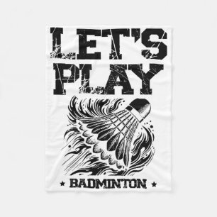 Funny Badminton Player Love Shuttle Design 23  Fleece Blanket