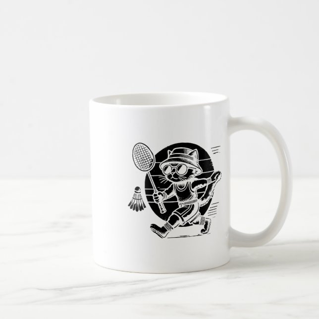 Funny Badminton Player Love Shuttle Design 25  Coffee Mug (Right)