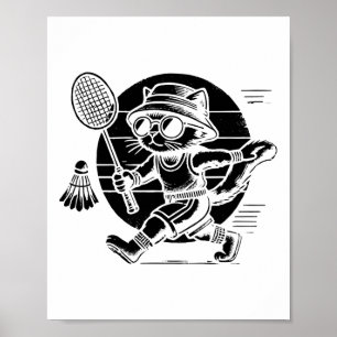 Funny Badminton Player Love Shuttle Design 25 Poster