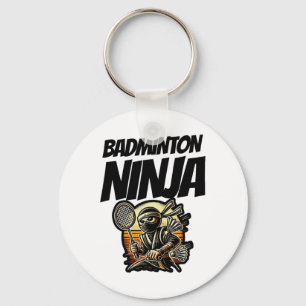 Funny Badminton Player Love Shuttle Design 26 Key Ring