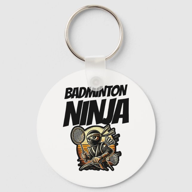Funny Badminton Player Love Shuttle Design 26  Key Ring (Front)