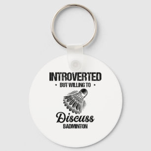 Funny Badminton Player Love Shuttle Design 27 Key Ring