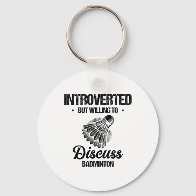 Funny Badminton Player Love Shuttle Design 27  Key Ring (Front)