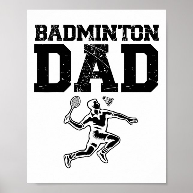 Funny Badminton Player Love Shuttle Design 2  Poster (Front)