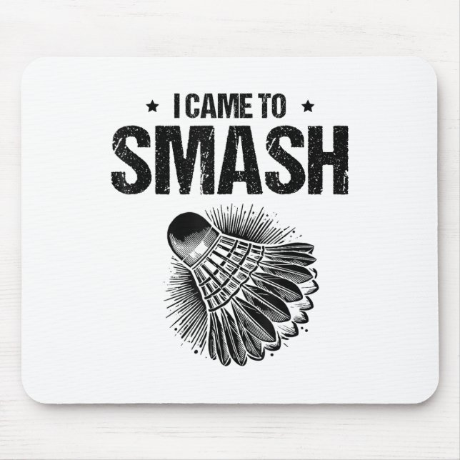 Funny Badminton Player Love Shuttle Design 5  Mouse Pad (Front)