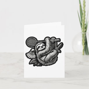 Funny Badminton Player Love Shuttle Design _7  Card