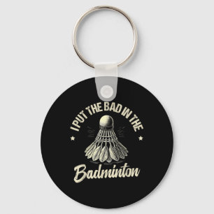 Funny Badminton Player Love Shuttle Design _7 Key Ring