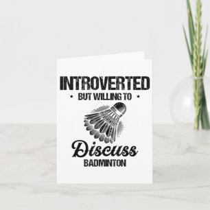 Funny Badminton Player Love Shuttle Design 8  Card