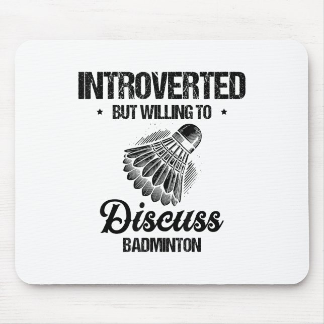 Funny Badminton Player Love Shuttle Design 8  Mouse Pad (Front)