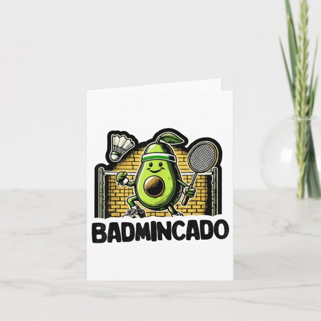 Funny Badminton Player Love Shuttle Design _9  Card (Front)
