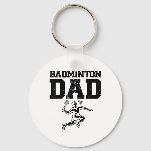 Funny Badminton Player Love Shuttle Design 9  Key Ring (Front)
