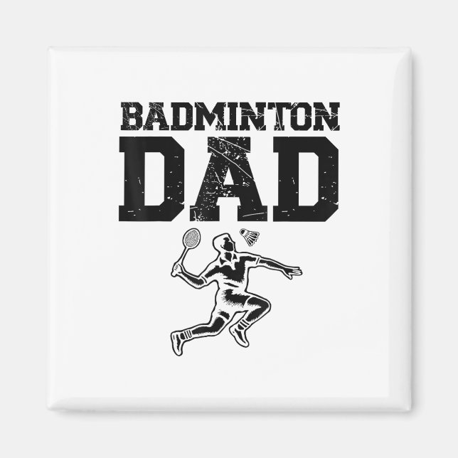 Funny Badminton Player Love Shuttle Design 9  Magnet (Front)
