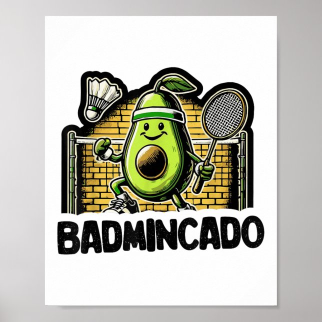 Funny Badminton Player Love Shuttle Design _9  Poster (Front)