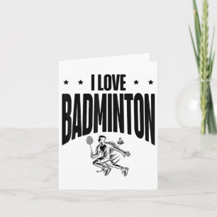 Funny Badminton Player Love Shuttle Design  Card