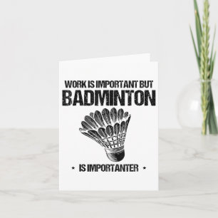 Funny Badminton Player Love Shuttle Design Card