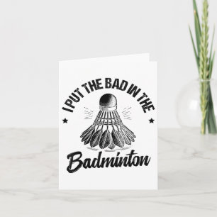 Funny Badminton Player Love Shuttle Design  Card